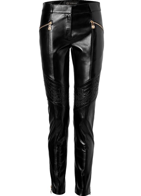 patent leather pants versace|versace pants sale.